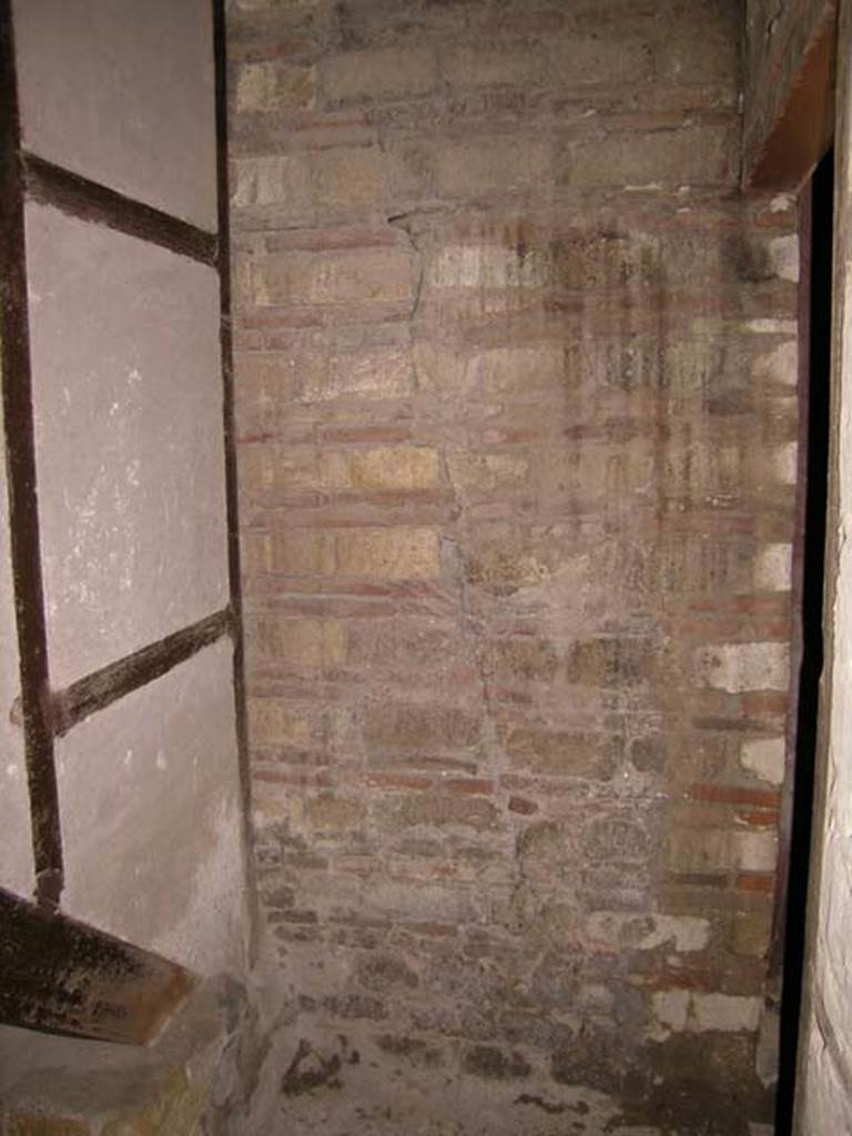 III.14, Herculaneum. April 2005. Looking towards east wall.
The doorway from entrance corridor is on the right. Photo courtesy of Nicolas Monteix.